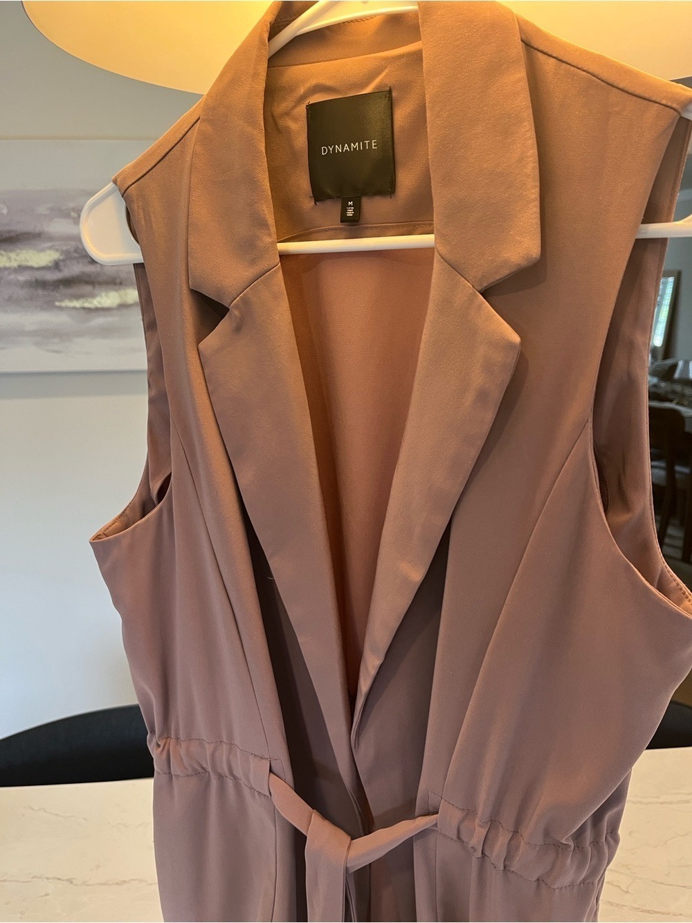 Dynamite Mauve Sleeveless Draped Tunic - Picture 3 of 9